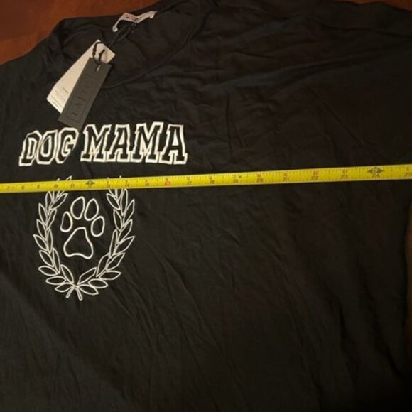 Dog Mama Womens Black Graphic Tee relaxed fit dog lovers comfort and style OS - Picture 6 of 10